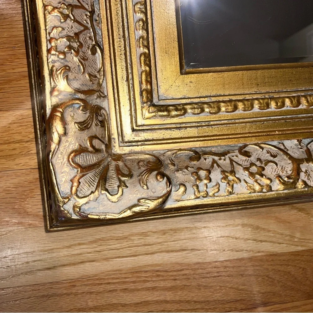 Ornate Gold Square Mirror